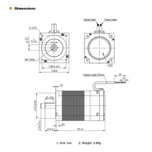 มอเตอร์สเต็ปเปอร์ Uirobot Uim8696pmb Nema34 6a 48v DC แบบวงปิด พร้อมเอนโค้ดเดอร์และเบรก สำหรับการควบคุมการเคลื่อนที่ที่แม่นยำ - Product Image 6