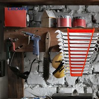 Organisateur de clés LEC à 16 emplacements, support magnétique pour outils, plateau de rangement pour écrous et clés