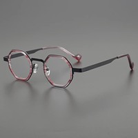 Montures de lunettes octogonales de luxe personnalisées Y2K unisexe, légères, pour adultes, avec motif diamant, vente en gros Guangdong