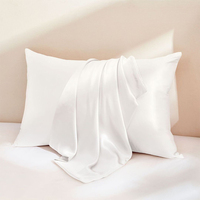 Taie d'oreiller en satin de soie doux et respectueux de la peau, couleur unie personnalisée, anti-frisottis, pour le soin des cheveux, vente en gros