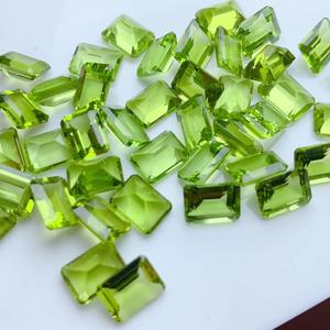 Bán buôn giá 4x6mm tự nhiên Peridot lỏng đá quý mặt Olivine Octagon cắt từ nhà cung cấp - Product Image 2