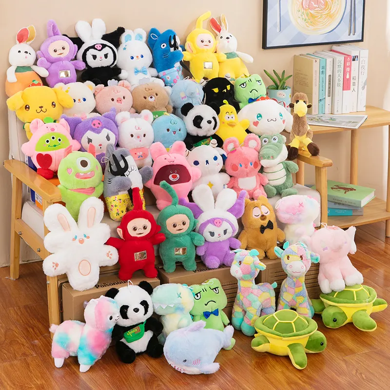 Soft Prize Brinquedos para Garra Arcade Crane Game Machines Mix designs Stuffed Plush Cute Animals guindastes de brinquedo garra máquina para crianças