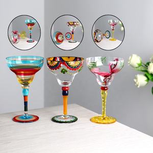 Cadeau Créatif Verres à Cocktail Margarita en Cristal, Style Mexicain, Colorés, Personnalisés, Peints à la Main, Verre à <span class=keywords><strong>Martini</strong></span> Unique - Product Image 3