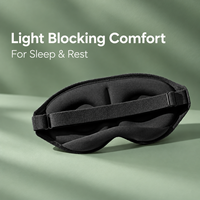 Masque oculaire occultant pour travailleurs de nuit, en tissu polyester tricoté, lavable et réutilisable
