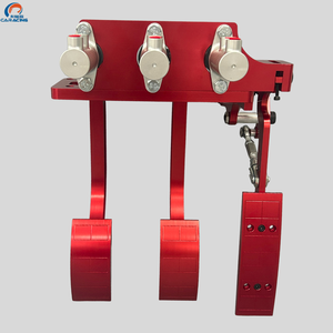 Nouvelle boîte à pédales de course suspendue à 3 pédales en aluminium anodisé rouge, légère et durable, pour voitures de piste, de dragster et de drift, course automobile/OEM - Product Image 3