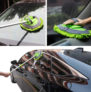 Brosse à poussière pour voiture Autoway, brosse à pneus, lave-auto, manche long, construction en PP/aluminium anodisé/ABS, 120-200 cm, WANPU C6009, outil de nettoyage - Product Image 3