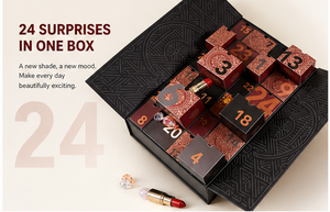Custom Black 24 Days Advent Calendar <b>Box</b> with Drawers Rigid Cardboard <b>Christmas</b> Blind <b>Box</b> Mystery Packaging Gift Wholesale - Product Image 4