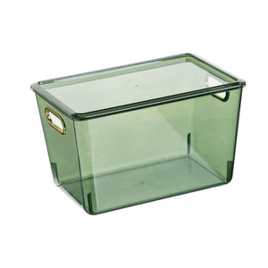 Cosmetic Storage Box Desktop Plastic Transparent Organizer With Lid Large Capacity <b>Makeup</b> Organizer For Bathroom <b>Vanity</b> - Product Image 4