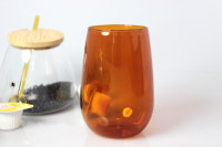 Verre borosilicaté résistant à la chaleur 500ML tasse à thé en verre à paroi unique ambre