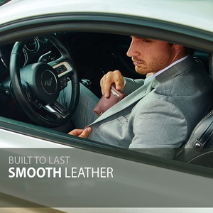 Custom Your Logo Mens <b>Wallet</b> Slim Front Pocket <b>RFID</b> <b>Blocking</b> Money Clip Leather <b>Wallet</b> - Product Image 4