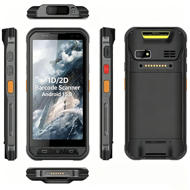 5.7 Inch Android 15 Rugged Handheld Barcode Scanner MC571 MT6765 Octa Core 4GB 64GB IP67 NFC 4G LTE 4800mAh Removable Stock