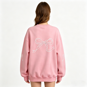 Sweat-shirt pour femme à col rond, coupe ample, imprimé, style universitaire d'hiver, design personnalisé - Product Image 2