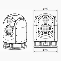 Caméra thermique PTZ multisensorielle longue portée, caméra de sécurité thermique infrarouge pour la surveillance périmétrique extérieure 24h/24 et 7j/7