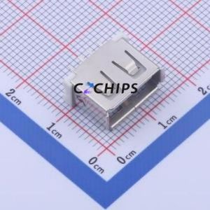 912-412A1012Y10100 USB Connector Through hole Component (THT) Connector Type-A USB 2.0 Female Through Hole - Product Image 1