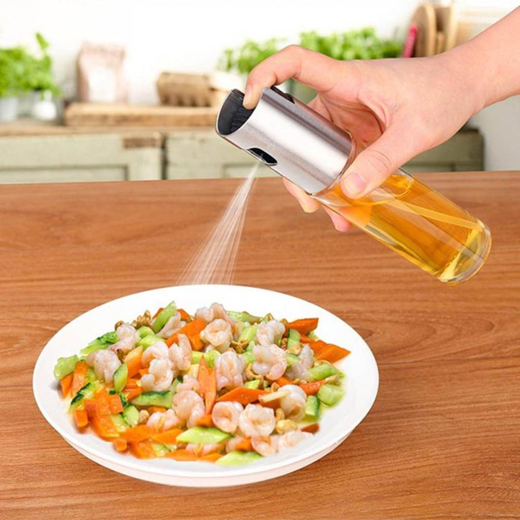 Kitchen Push Type Spray Olive Oil Sprayer Bottle Pump Oil Pot Leak-proof Grill BBQ Sprayer Oil Dispenser BBQ Gravy Boats Tools