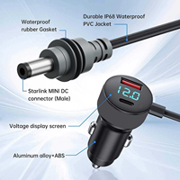 Câble d'alimentation CC étanche 12V-24V pour chargeur de voiture Starlink Mini vers allume-cigare pour antenne Starlink Mini 2m 3m 5m