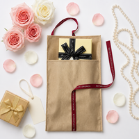Pochette en coton naturel bio, sac anti-poussière en coton mousseline sergé, pochette enveloppe personnalisée