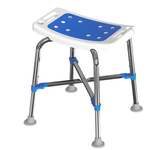 Tabouret pliant de salle de bain, petit tabouret de douche portable blanc antidérapant pour personnes âgées et femmes enceintes, usage domestique - Product Image 4