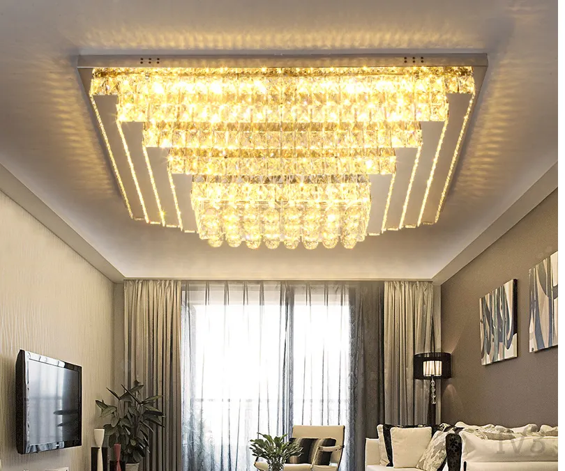Kristall LED Decken leuchte Dekoration Wohnzimmer Edelstahl HEISS Modernes Design Indoor Kronleuchter 90 Schnee kegel Maschine Outdoor