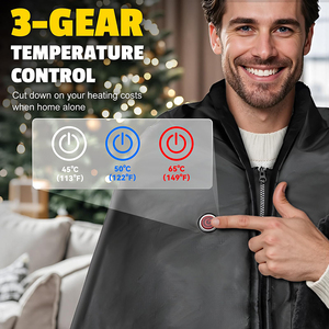 Manta Calefactora Portátil y Cómoda con 3 Niveles <span class=keywords><strong>de</strong></span> Temperatura, Eléctrica, Impermeable, con Protección contra Sobrecalentamiento, para Exteriores y Garaje - Product Image 2