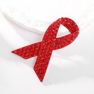 World AIDS Day Promotion Logo Pflege für AIDS Promotion Große rote Brosche Brust blume HIV Red Diamond Emblem Brosche - Product Image 2