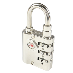 Cadenas à code réinitialisable à 3 chiffres, haute sécurité, en alliage de zinc, finition chromée, pour armoire de rangement, école et bagages de voyage, serrure de sécurité - Product Image 1