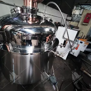 北美设计酒精蒸馏器1000 L蒸汽加热铜蒸馏设备6 ”塔酒精蒸馏器