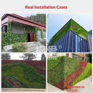 Mur végétal artificiel, pelouse verte, résistant au soleil, anti-oxydation, en plastique, décoration extérieure, style pastoral, aménagement paysager <span class=keywords><strong>de</strong></span> <span class=keywords><strong>jardin</strong></span> - Product Image 5