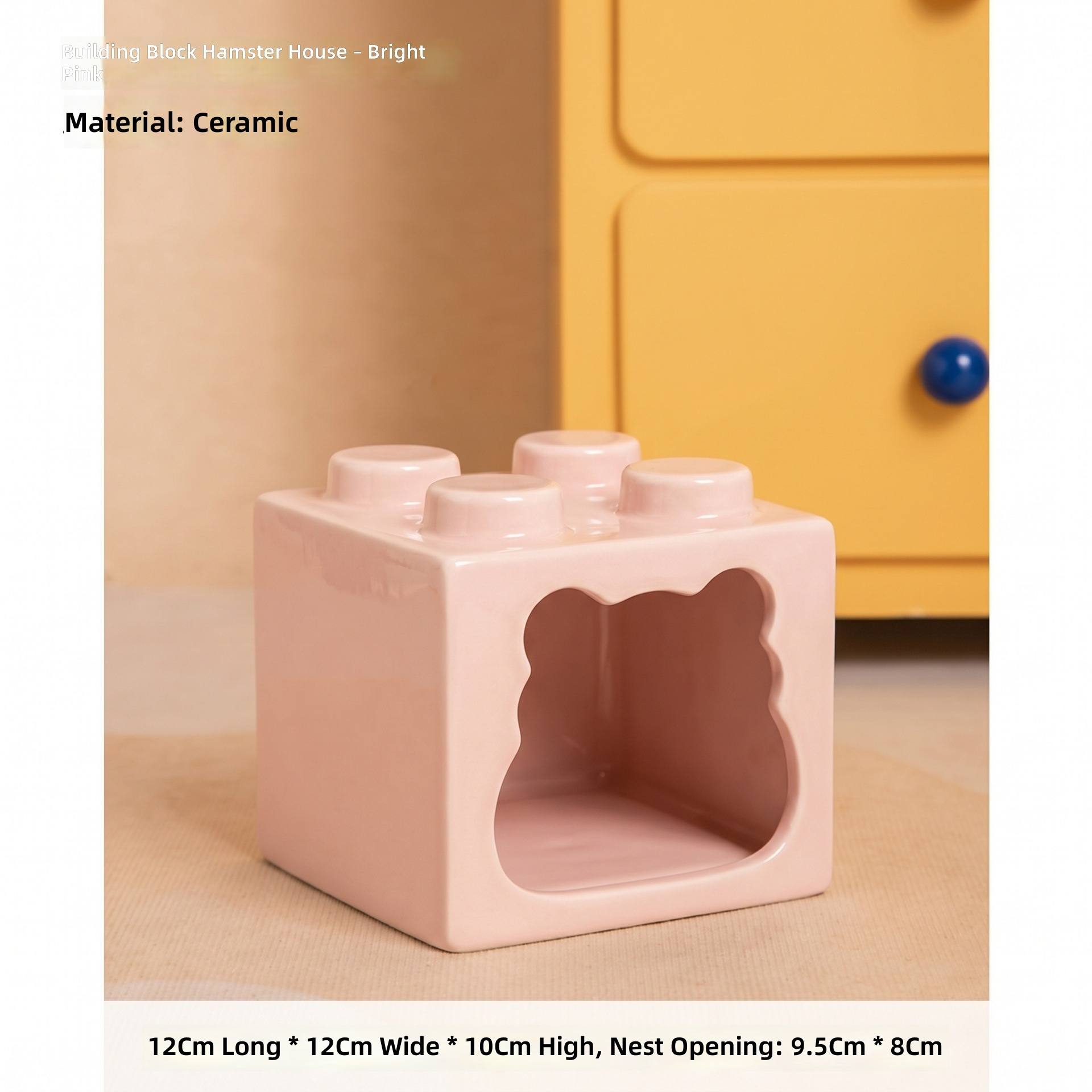Maison pour hamster en blocs de construction - Rose brillant