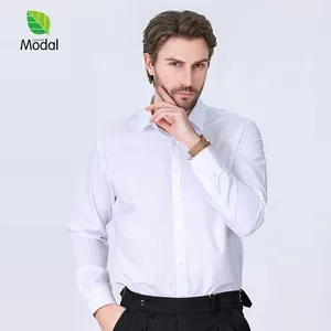 Novità Primaverile: Camicie a Maniche Lunghe per Uomo, Traspiranti, Smart Casual, Ecologiche, Tinta Unita, Vestibilità Slim, Abbigliamento da Ufficio Nero - Product Image 2