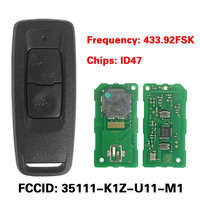 Fréquence : 433.92FSK Puces : LD47 Coque de remplacement pour clé intelligente à 2 boutons pour moto PCX 160 ADV Vario 125 Stylo pour Honda