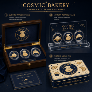 Pièce commémorative 3D en relief personnalisée en gros, série Cosmic Bakery, pièce de défi souvenir spatiale, cadeau OEM ODM d'usine - Product Image 2