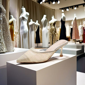 Sandales d'été à talons hauts pour femmes Sexy pointu maille Design anti-glissant mode dames pantoufle hauteur augmentant Nigeria - Product Image 2