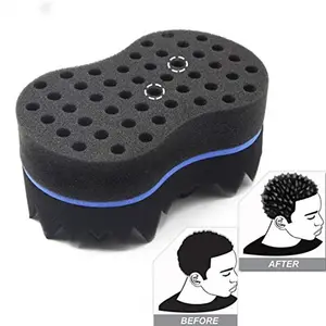 Bán Hot Afro Ma Thuật Twist Hair Brush Sponge Curl Bàn Chải Cho Tóc Tự Nhiên Sóng Brushes Sponge Tóc Braiders