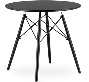 Hiện Đại Vòng Bàn Ăn <span class=keywords><strong>MDF</strong></span> Top Với Gỗ Chân 4/6 Chỗ Ngồi Bàn Bếp Cho Phòng Ăn Trong Màu Đen Trắng Màu Xám - Product Image 1