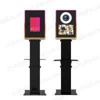 Cangkang Booth foto DSLR dua sisi, untuk Surface Pro dan iPad Selfie Booth foto kios kamera Printer foto harga mesin