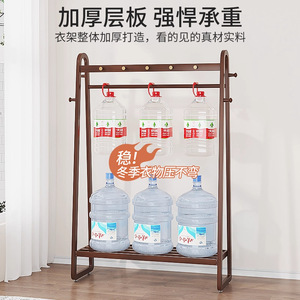 Clothes <b>Rack</b> Floor Standing Simple Storage Coat <b>Rack</b> With <b>Shelf</b> For Bedroom Living Room - Product Image 3