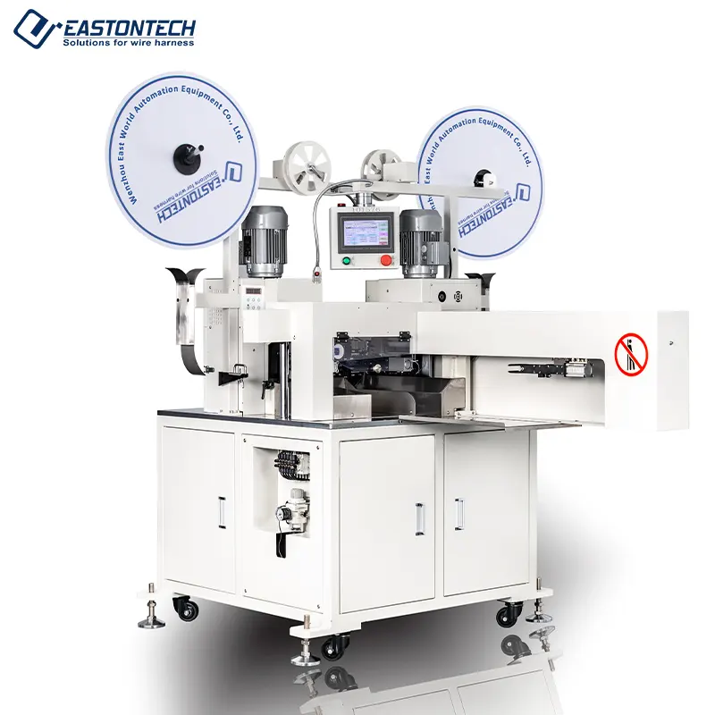 EW-21A otomatik yüksek hızlı çift kafalı Terminal sıkma makinesi elektronik kablo tel kesme sıyırma ve Terminal makinesi