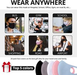 Diseño clásico Logotipo personalizado Cara de seda de hielo Reutilizable Moda Lavable Reutilizable Máscara facial de seda de hielo - Product Image 6