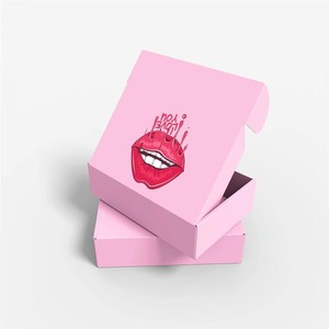 Customized <b>Pink</b> Corrugated <b>Gift</b> Packaging Paper Box Suitable for Beauty Tools Cosmetics Tools Transportation Paper Box - Product Image 3