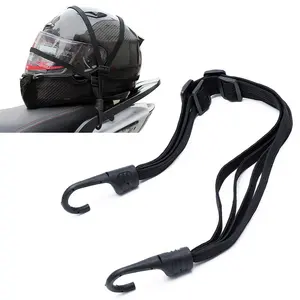 Cinta para bagagem de motocicleta, cinta elástica retrátil para fixar bagagem e capacete, 2 ganchos