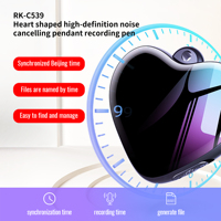 Enregistreur vocal numérique portable USB RK-C539 avec batterie au lithium intégrée, format audio WAV