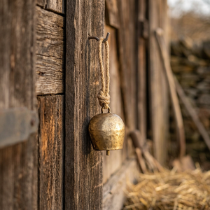 Campana de Metal Rústica para Colgar en la Pared, Decoración Navideña para Exteriores, Estilo Vintage de Granja - Product Image 5