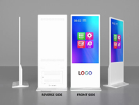 Máquina de Señalización Digital con Soporte de Piso, Pantalla LCD de 32 Pulgadas para Publicidad en Comercios, Vertical y Horizontal