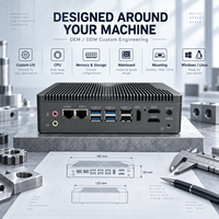 Ordinateur industriel sans ventilateur Intel N97, 6 ports COM RS232 RS485, double LAN, triple écran, mini PC embarqué, Linux Windows, expédition le lendemain de la 3ème journée