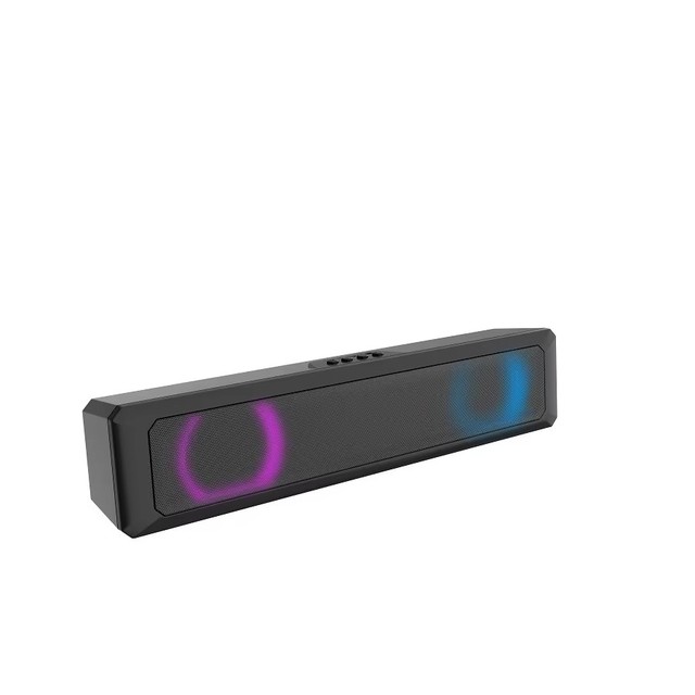 Bar Portable Wireless BT 5.0 Speaker Desktop Subwoofer USB with Colorful Glowing RGB 5-10W Output Memory Card Support