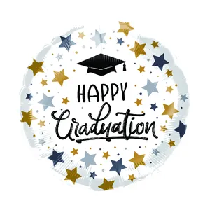 Hot selling 18 inch round send graduation balloons for balloon arrangements and graduation balloons nearby