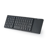 Clavier portable triple pliable 64 touches, clavier sans fil BT avec pavé tactile pour Windows, Android, iOS, tablette, PC, smartphone