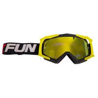 Masque Enduro anti-buée de type 18, masques de fête noirs/jaunes