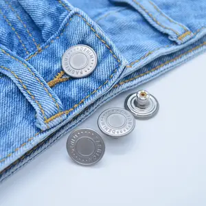 Accessoires de mode sur mesure, bouton de pression, tige de rivet en denim, bouton de jean en alliage de zinc